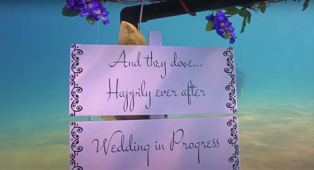 Underwater wedding in Andaman Island