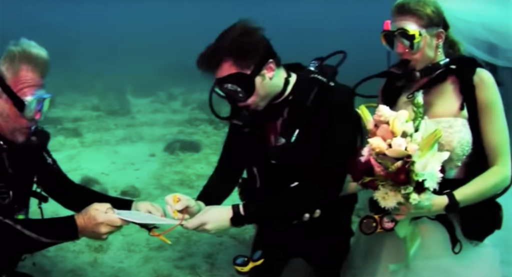 What does an Under Water scuba wedding entails?