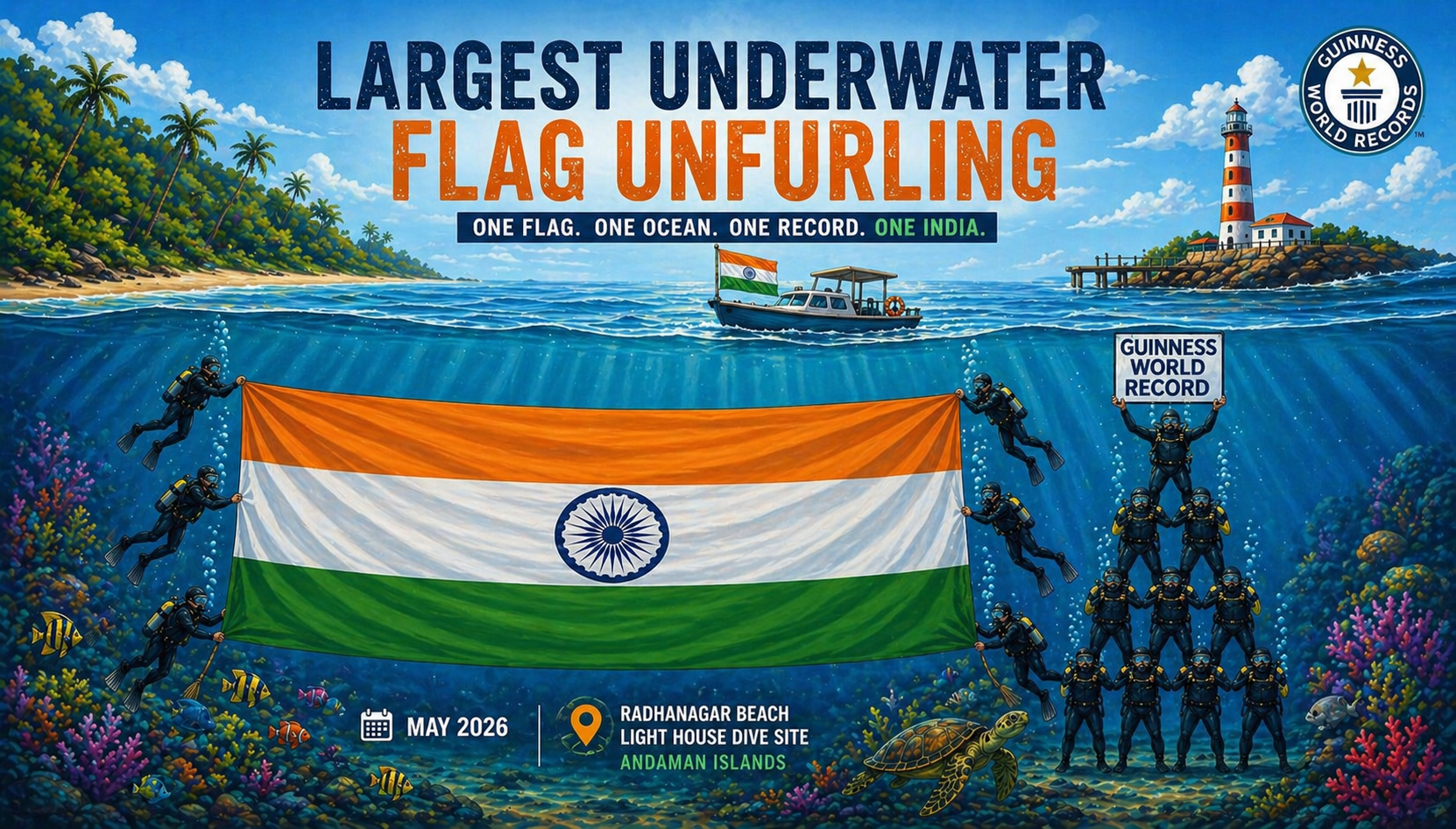Andaman Underwater Flag Record Attempt - May 2026 Event