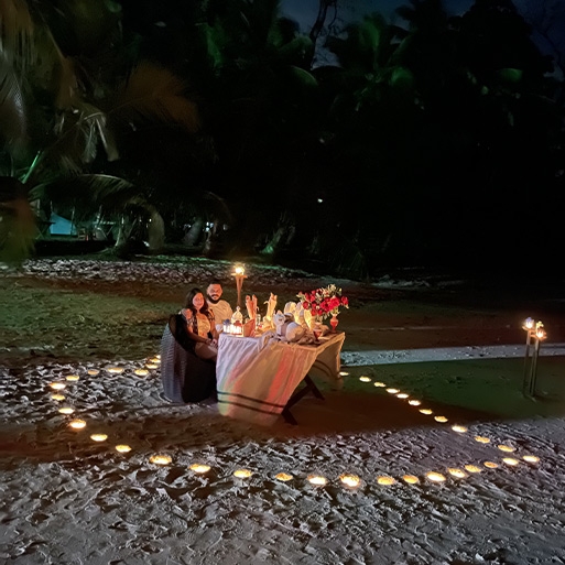 Romantic Beachside Candlelight Dinner Premium Sea Side, Havelock Island