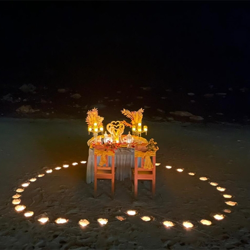 Romantic Beachside Candlelight Dinner - Premium Sea Side